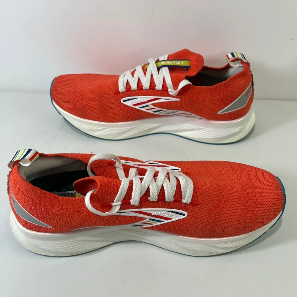 Brooks Levitate StealthFit 6 Running Shoes Womens 9.5 Orange Striped Athletic